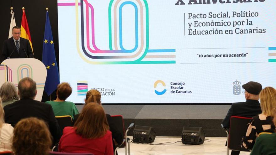 El Pacto Social por la Educación en Canarias celebra su décimo aniversario