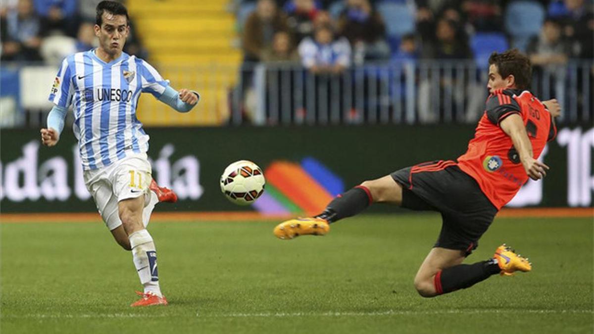 Málaga y Real Sociedad empataron en La Rosaleda