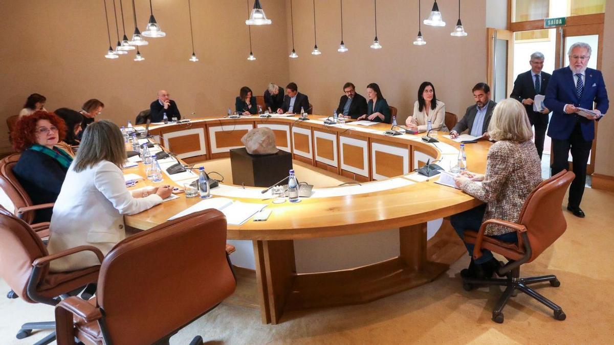 Reunión de la Junta de Portavoces del Parlamento gallego.
