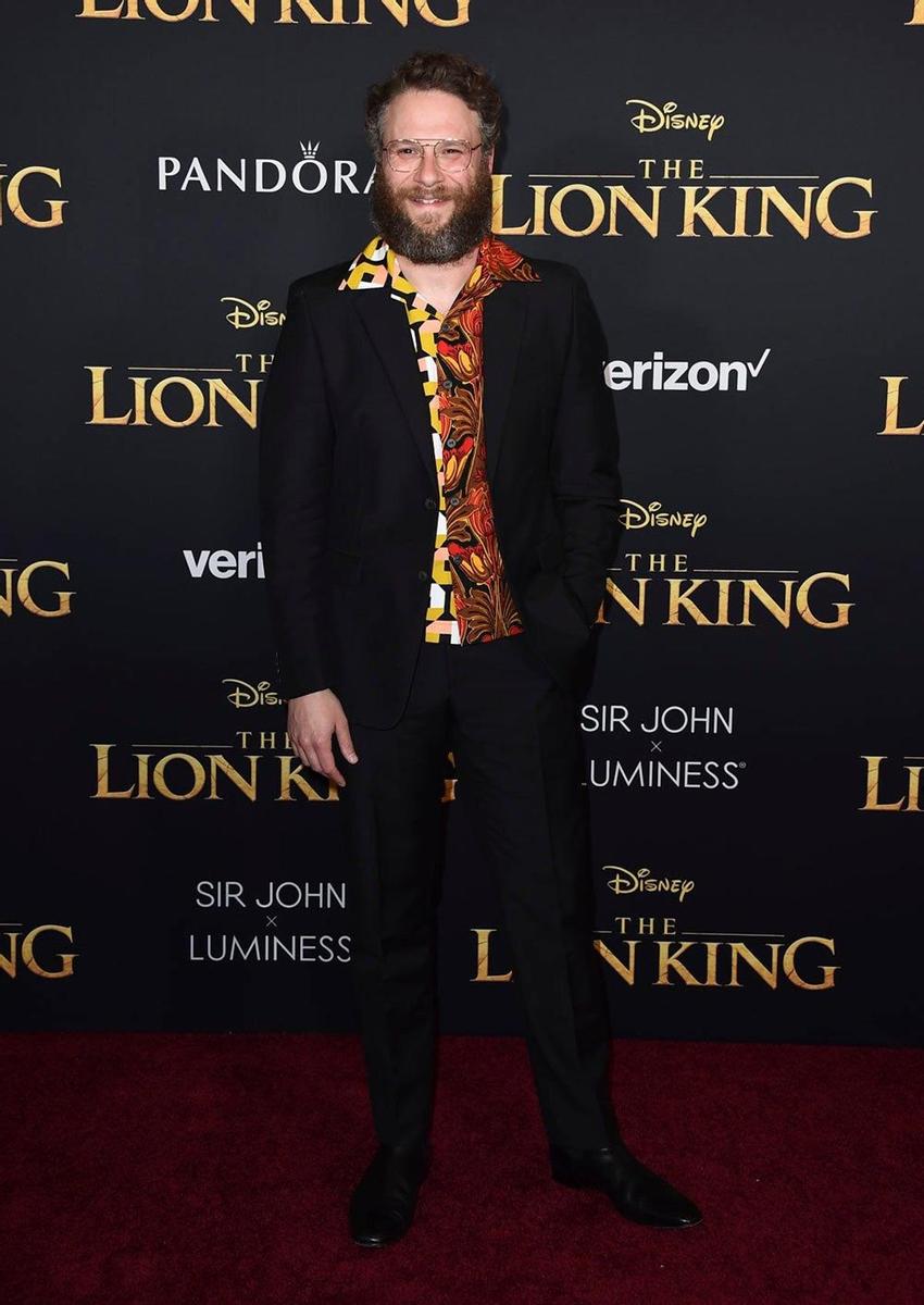 Seth Rogen, la voz de Pumba, en el estreno de 'El Rey León'