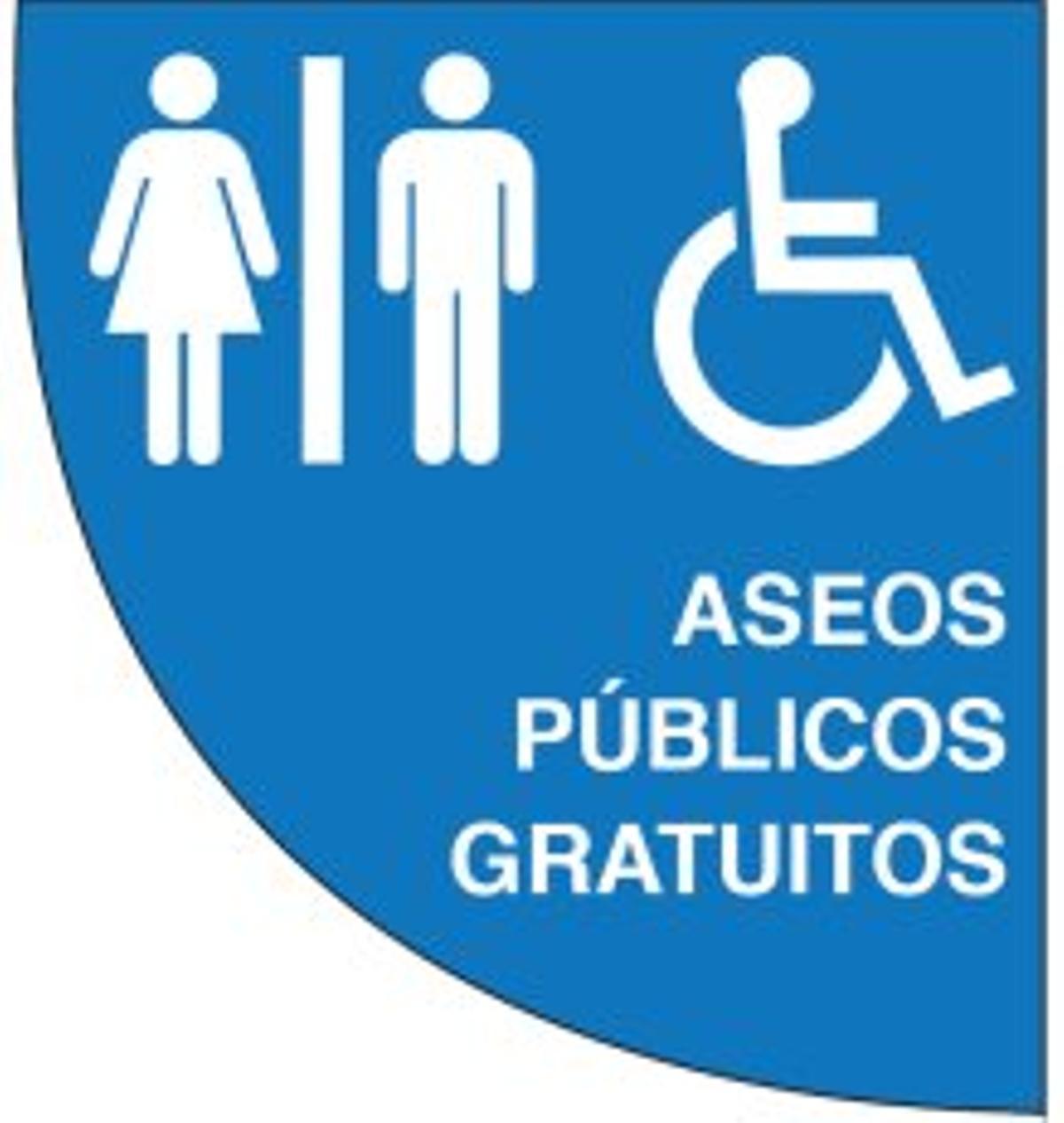 Distintivo que indica la gratuidad de entrar en el bar de Zaragoza