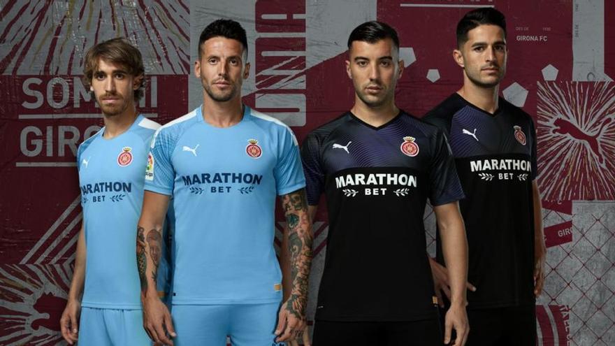 El color negre, principal novetat en les noves equipacions del Girona