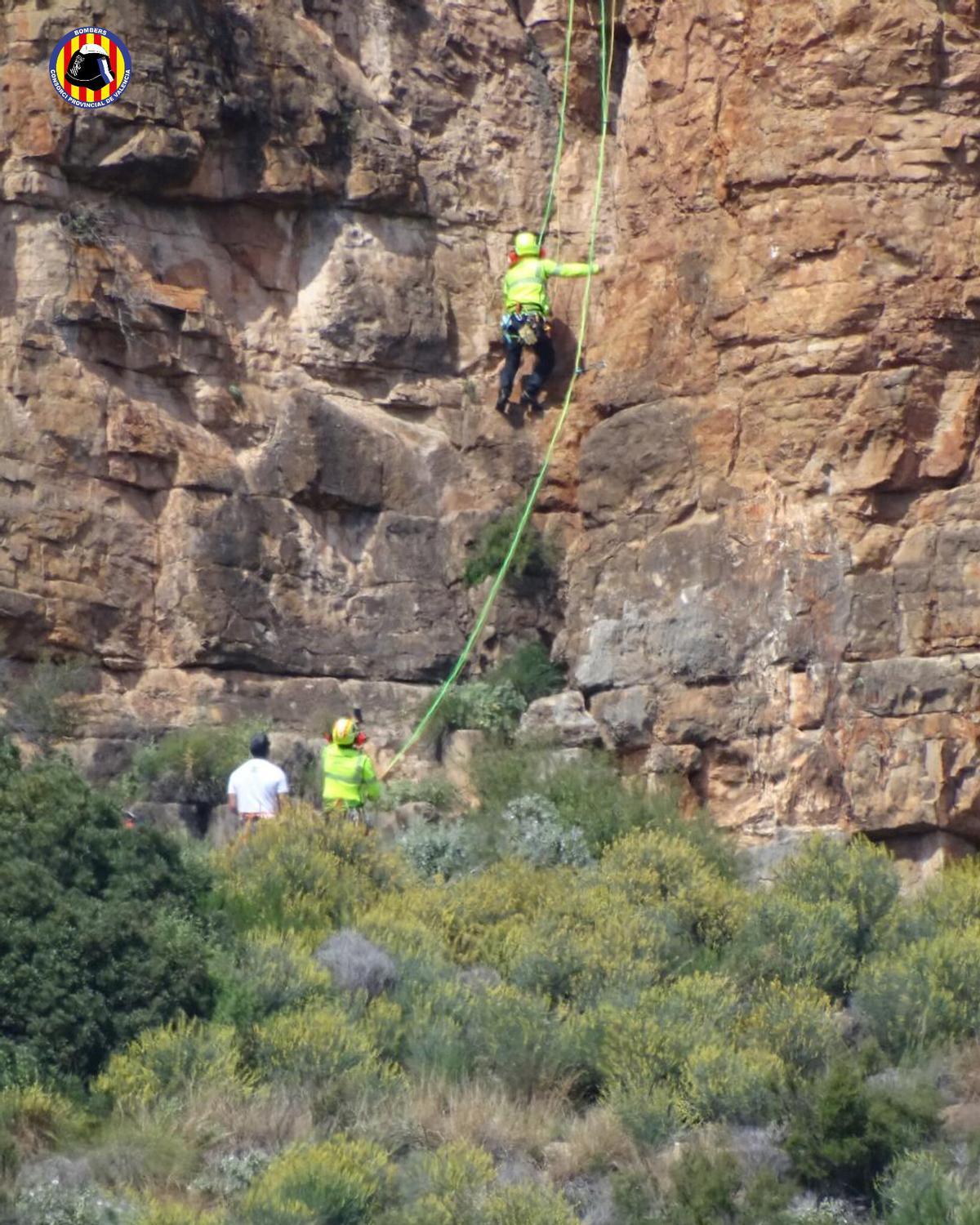 Operación de rescate del Consorcio Provincial de Bomberos.