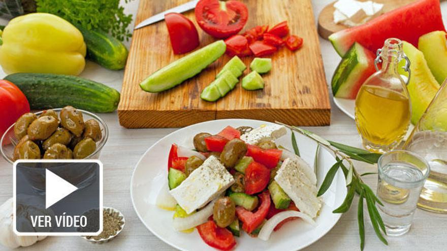 Ensalada griega con sandía