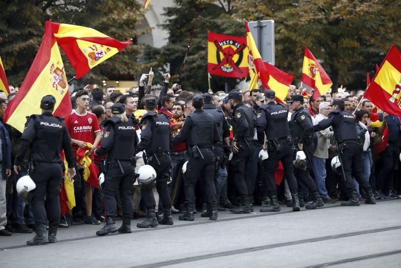 Manifestaciones en Plaza España por el 'procés'