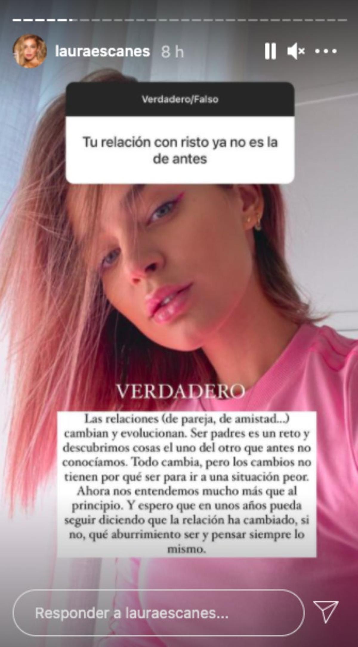 Laura Escanes habla sobre cómo ha cambiado su relación con Risto Mejide