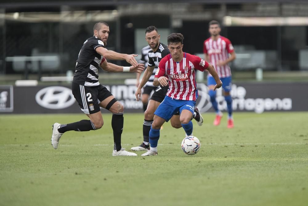 El partido entre el Cartagena y el Sporting, en imágenes