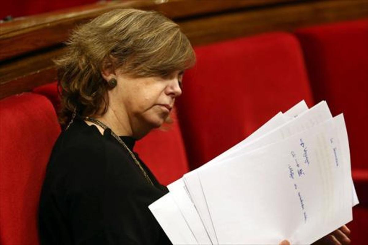 Meritxell Borràs, 'consellera' de Governació, ayer, en el Parlament.