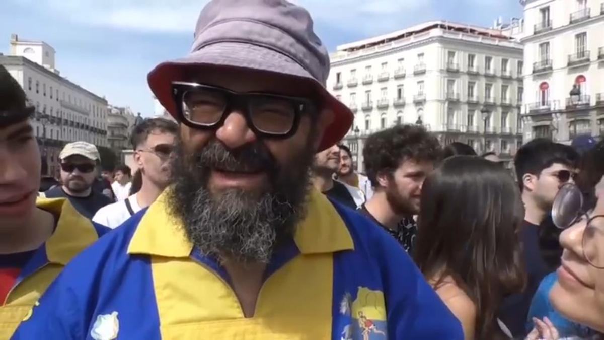 Ignatius Farray, en la protesta del 20A en Madrid