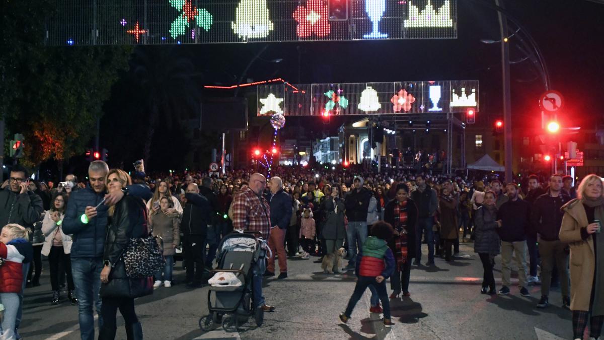 Iluminación navideña en Murcia.