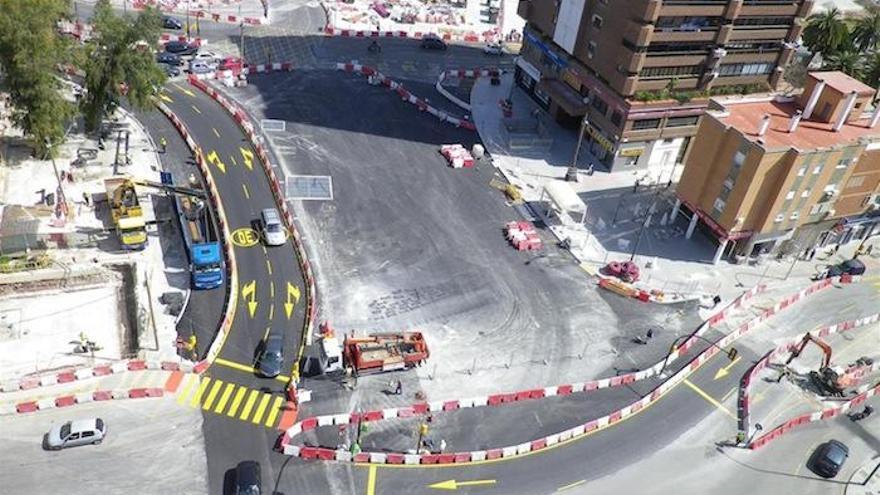 Vista aérea de la zona de obras.