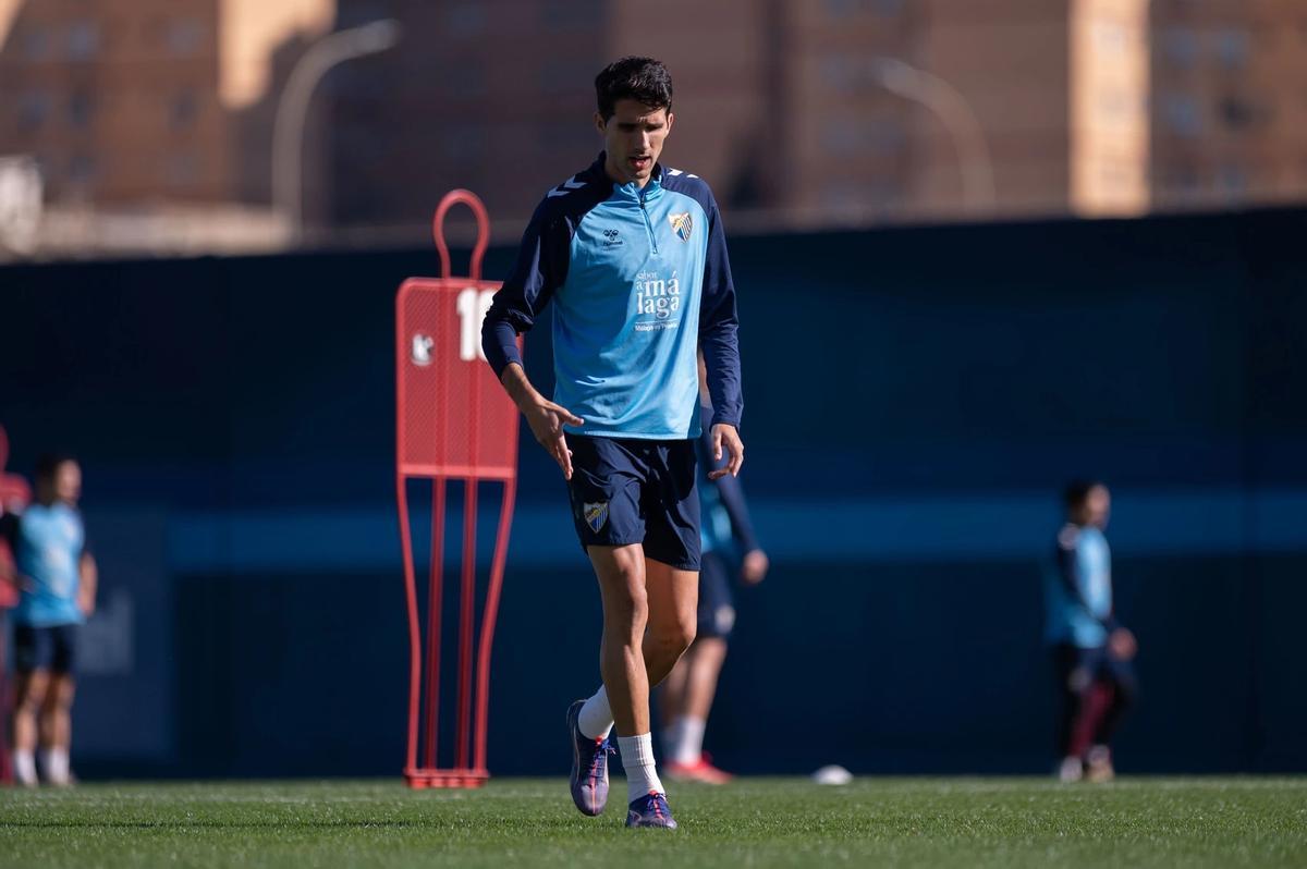 Juanpe, durante un entrenamiento.