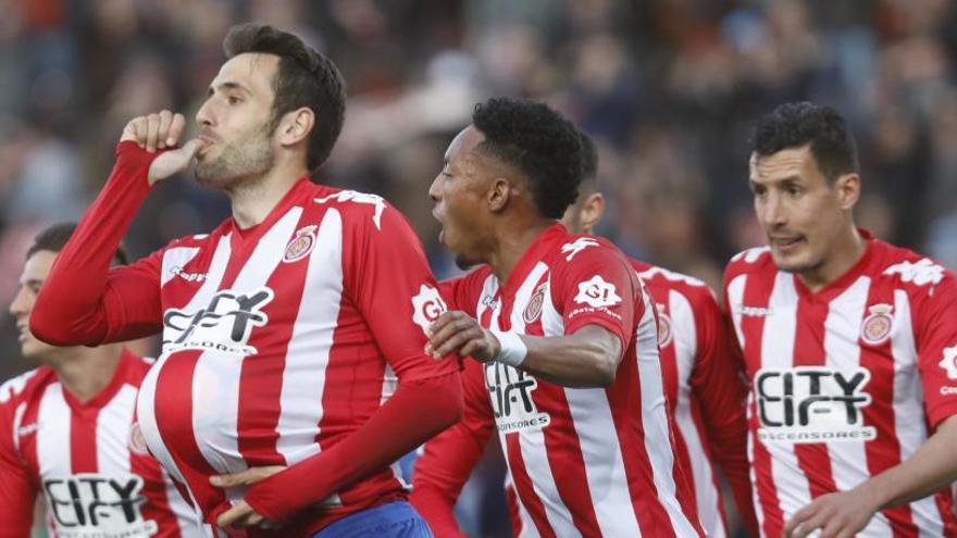 Kiko Olivas celebra un gol contra el Getafe.