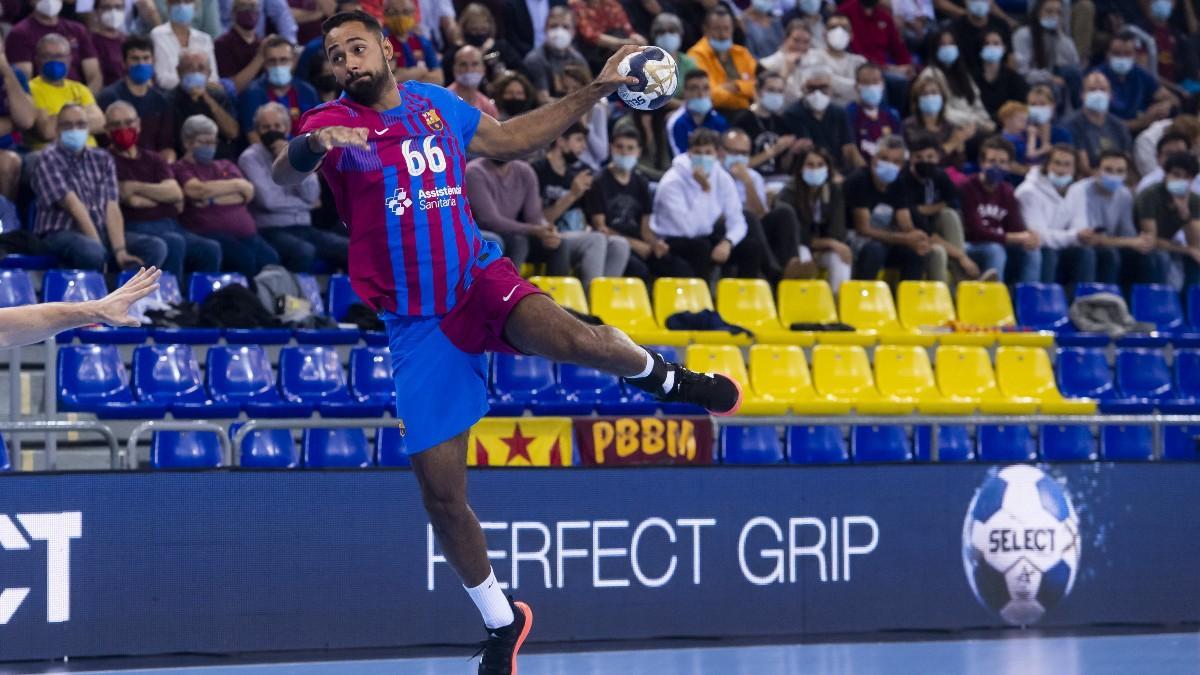 Melvyn Richardson en un partido en el Palau Blaugrana