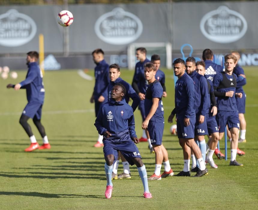 Sesión de entrenamiento, este lunes en A Madroa