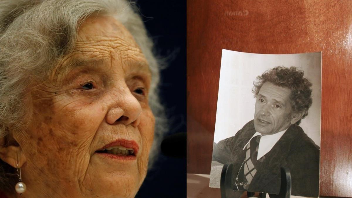 Combo de fotografías de archivo que muestran a Poniatowska y a Arreola.