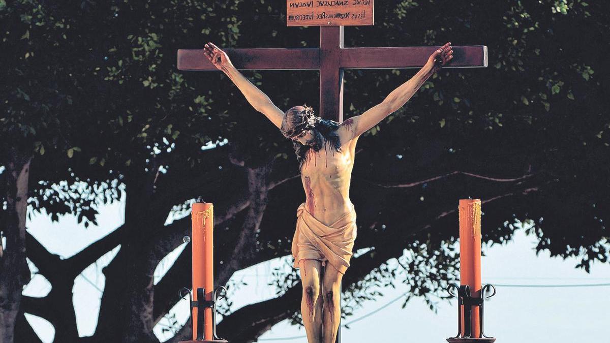 Detalle del cartel de la procesión del Cristo del Mar de 2023.