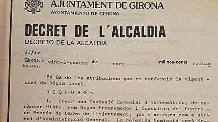 Quaranta anys del primer ordinador a l&#039;Ajuntament de Girona