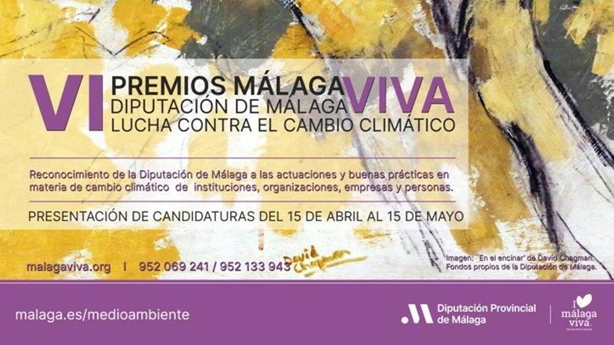 Cartel anunciador de los premios de la Diputación de Málaga.