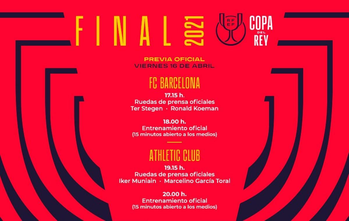 La agenda oficial de la previa de la final de Copa