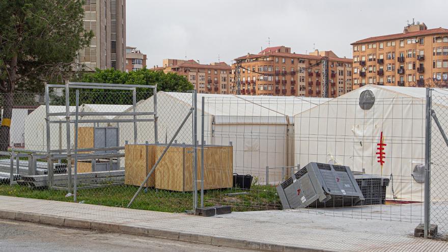 La Generalitat comienza a desmantelar el hospital de campaña levantado hace dos años por la pandemia