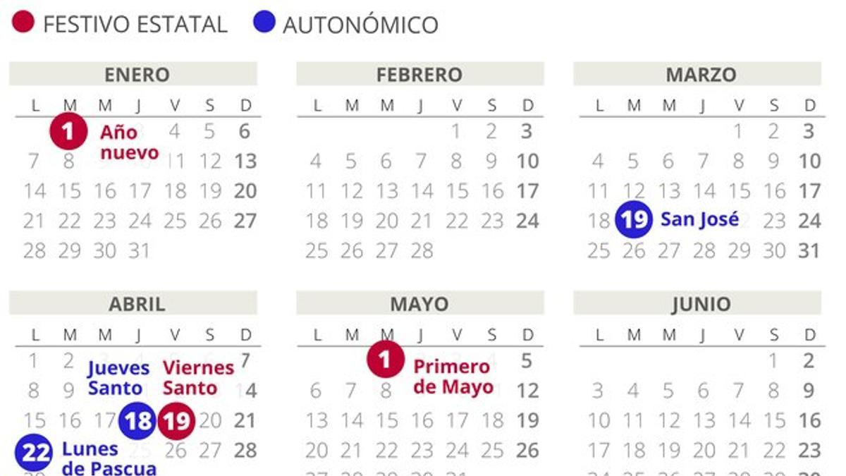 Calendario laboral País Vasco 2019