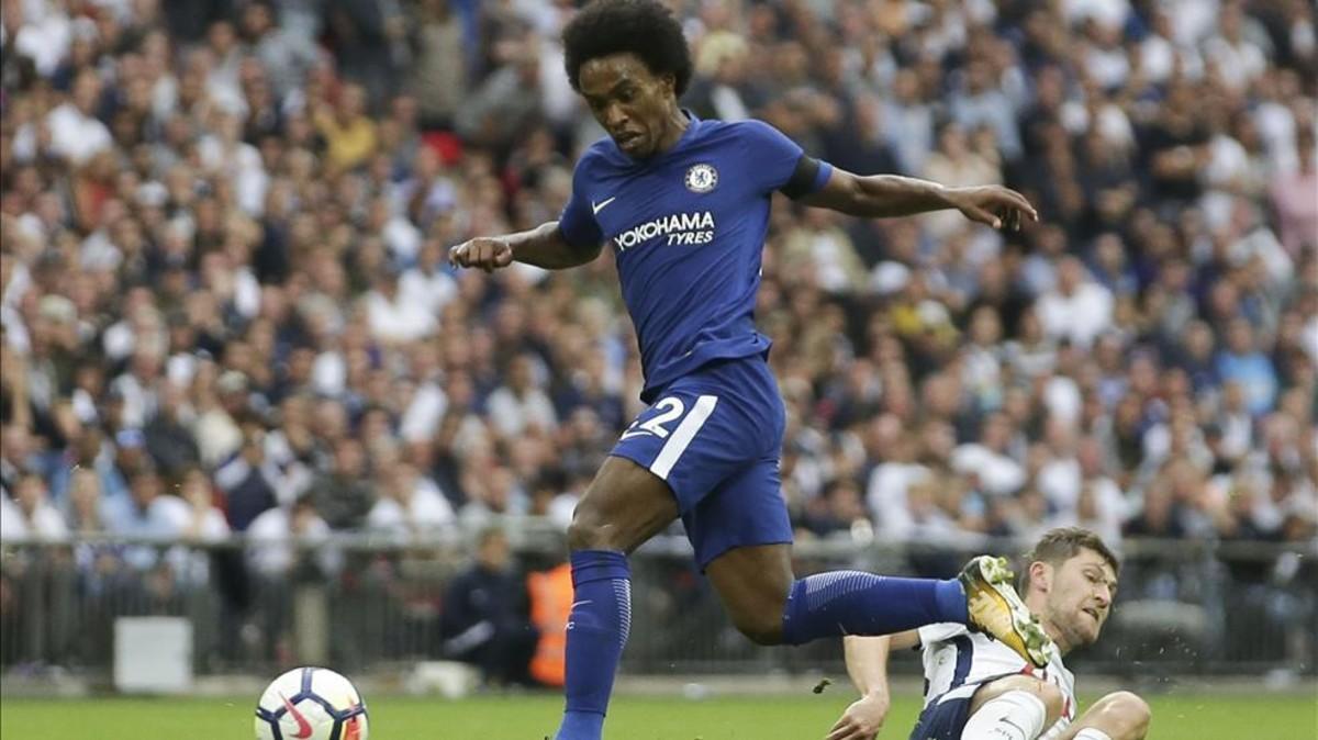 Willian, en un partido con el Chelsea