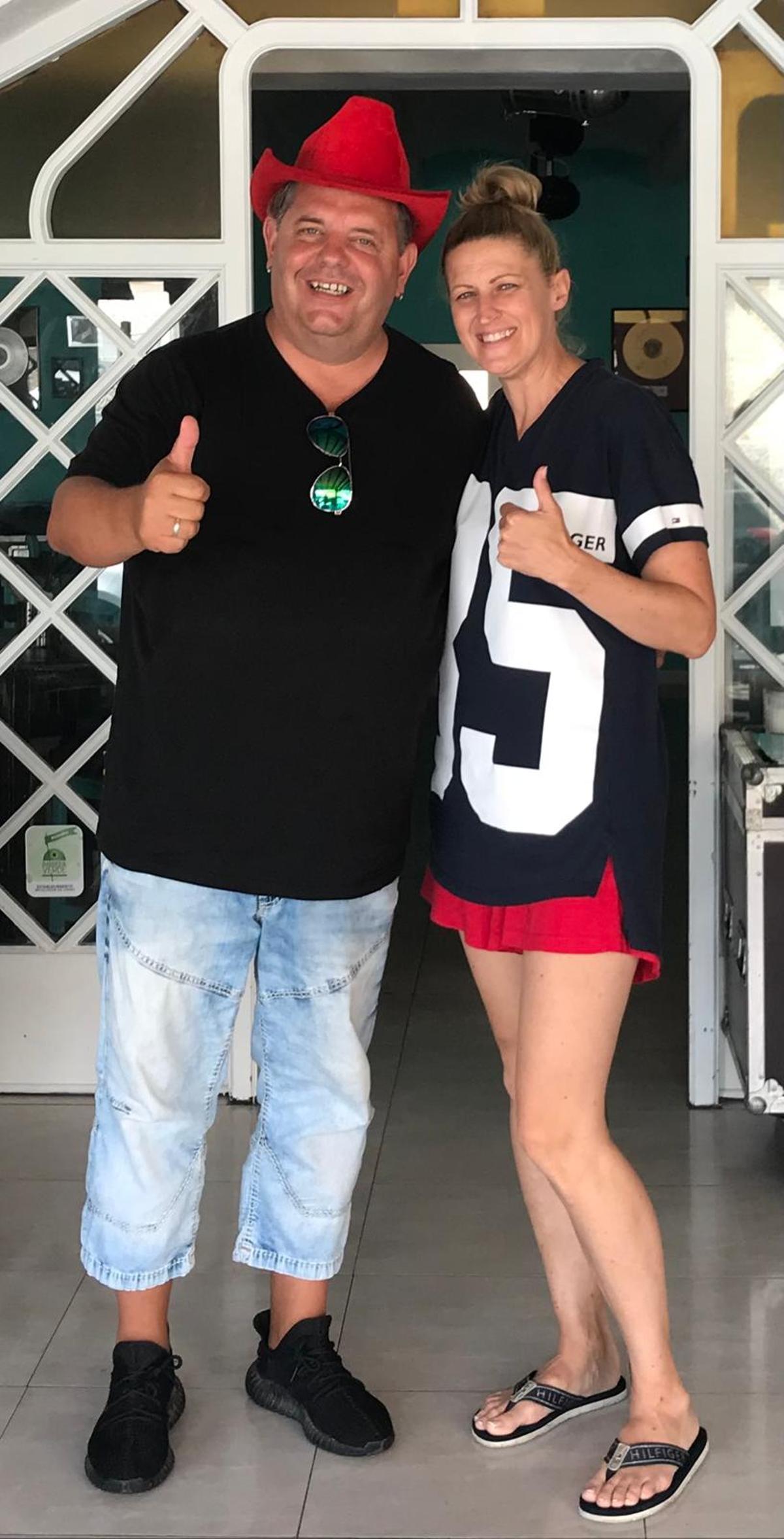 Angela de Rosa mit Markus Becker.