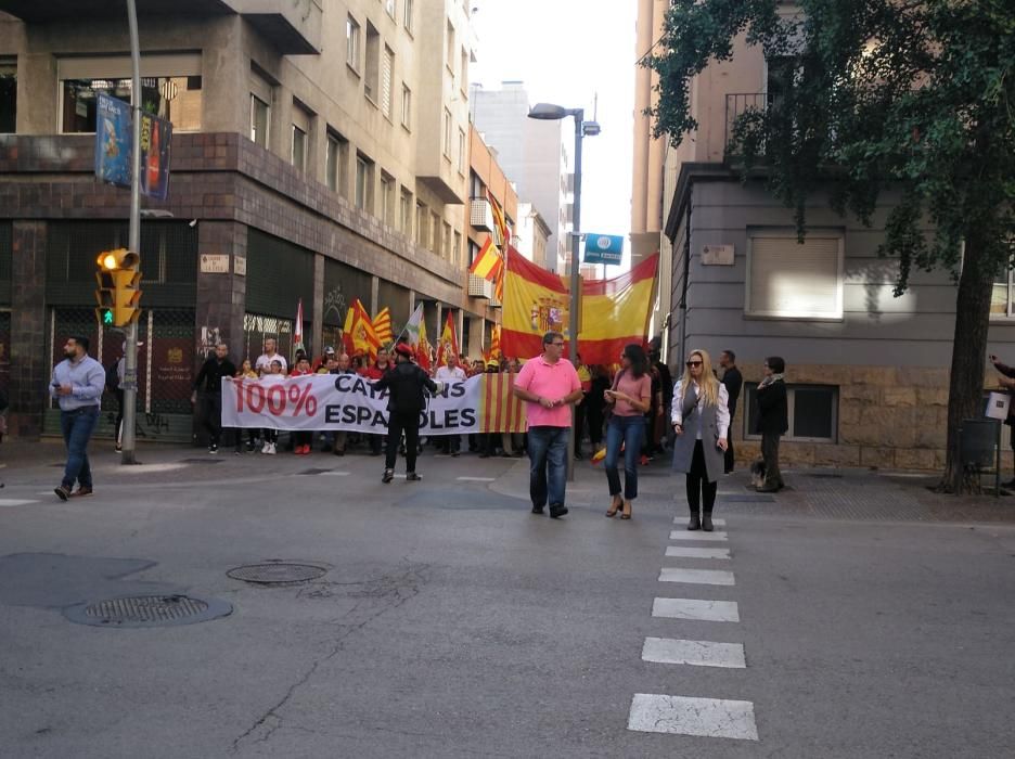 Concentració a Girona en favor de la unitat d'Espanya