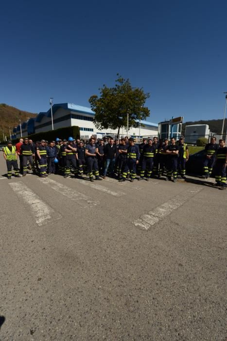 Protestas trabajadores Thyssen Airports en Baiña
