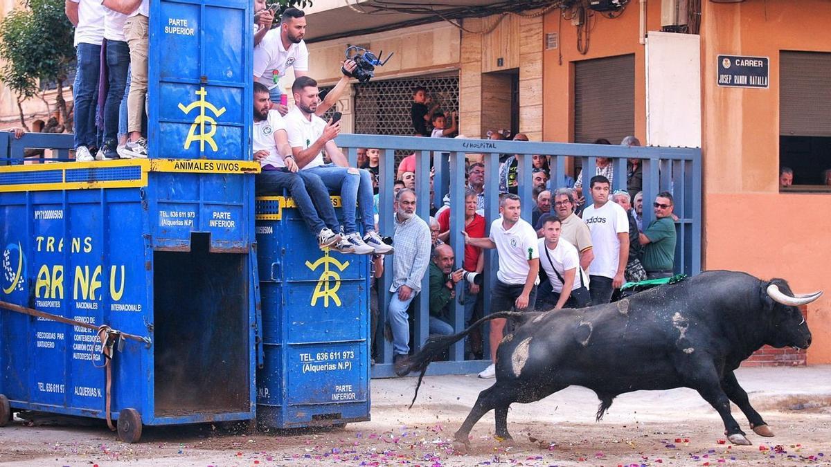 Sustos y cogidas en los bous al carrer de Vila-real