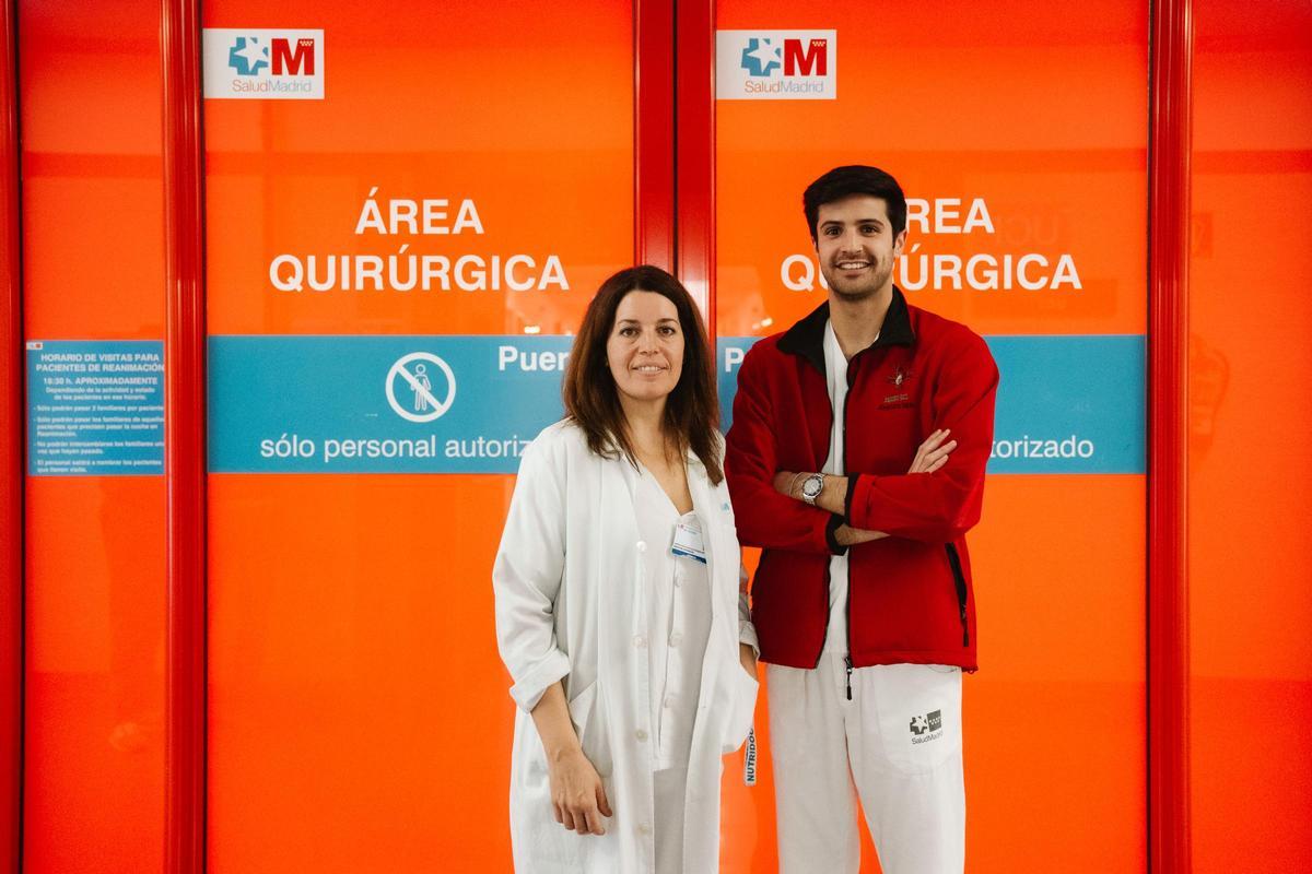Elena González y Alejandro Selas, coordinadores de trasplantes del Hospital Universitario de Getafe.