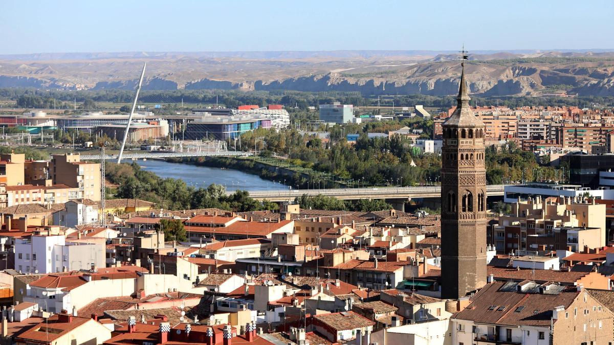 Imagen panorámica de Zaragoza.