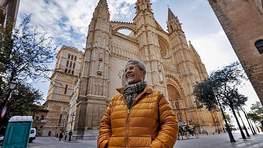 MercÃ¨ GambÃºs, justo donde se instalarÃ¡n los bÃ¡culos con focos entre la Seu y La Almudaina.