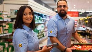 Trabajadores del supermercado Lidl
