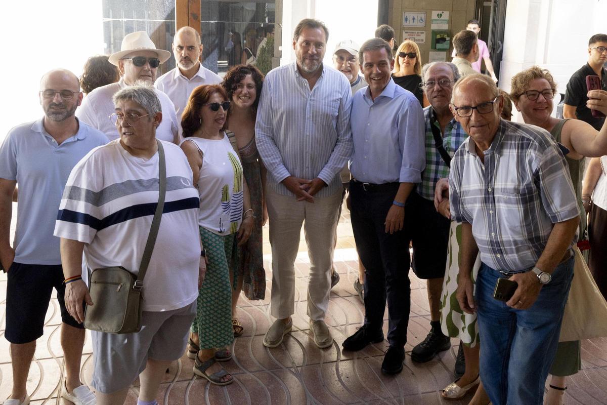 La visita del ministro Óscar Puente a Xàtiva, en imágenes
