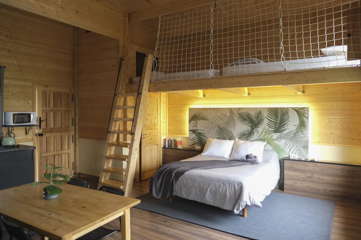 Una de las habitaciones del refugio.