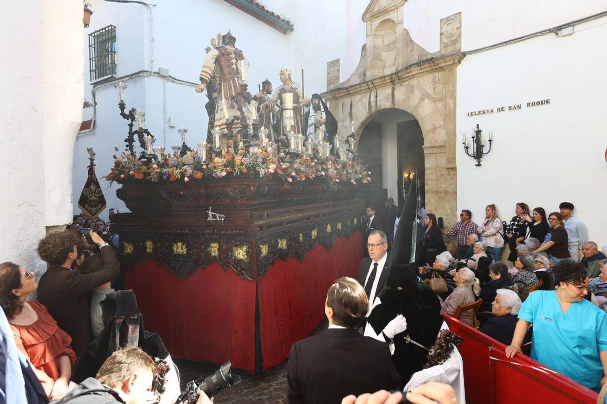 Pablo Cabrera. Córdoba. Miércoles Santo Hermandad y Cofradía de Nazarenos de Nuestro PadreJesús del Perdón ante Anás, María Santísima del Rocío y Lágrimas y San Miguel Arcángel