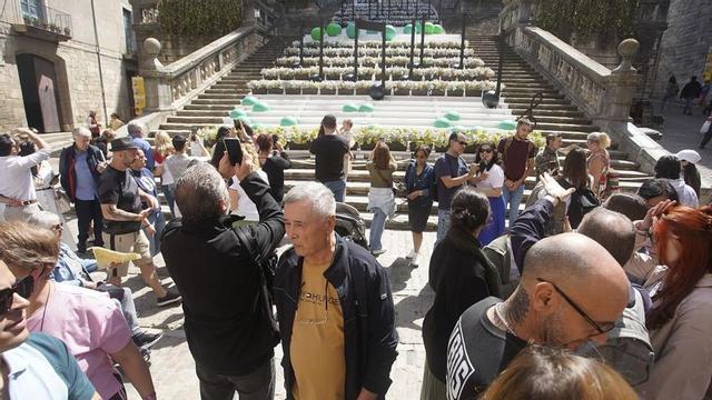 Les escaldes de la Catedral plenes de gent durant la darrera edició de Girona, Temps de Flors. | MARC MARTÍ