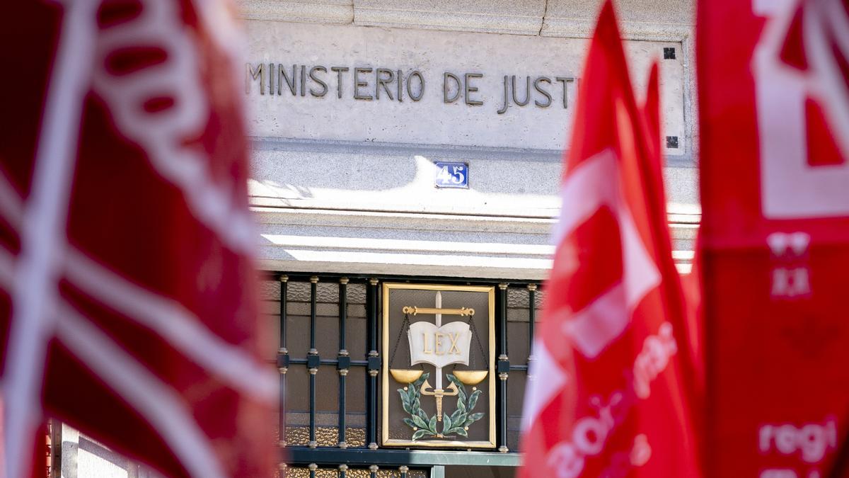 Fachada del Ministerio de Justicia, en Madrid.