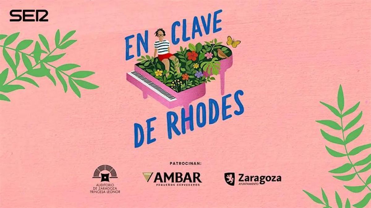 El anuncio del programa 'En clave de Rhodes' en Zaragoza.