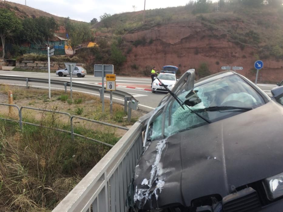 Espectacular accident a Sant Joan de Vilatorrada