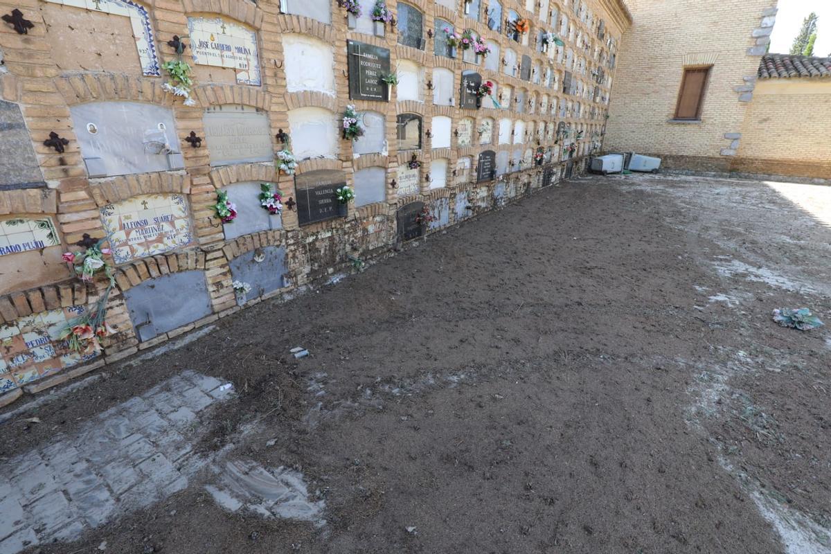 Fotogalería | Grandes daños en el cementerio de Torrero por la tormenta del jueves