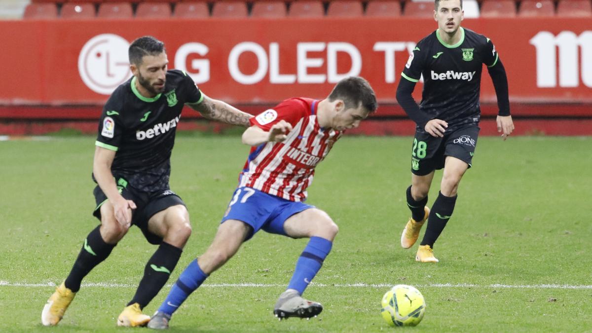 El partido entre el Sporting y el Leganés, en imágenes