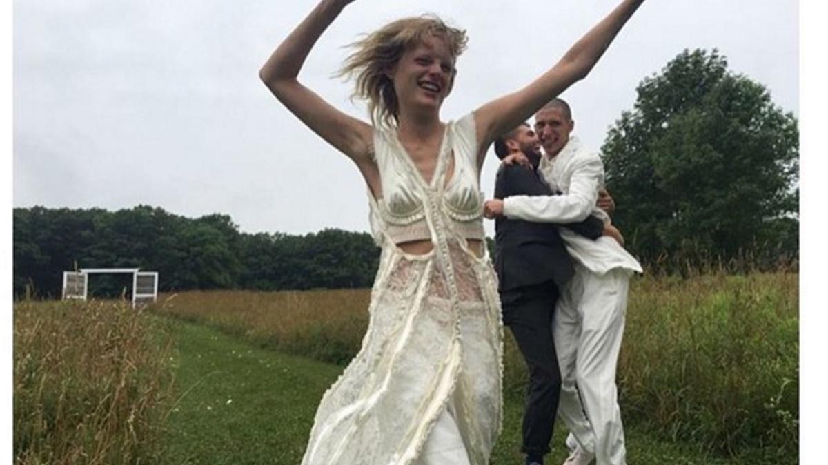 El vestido de novia de Hanne Gaby Odiele