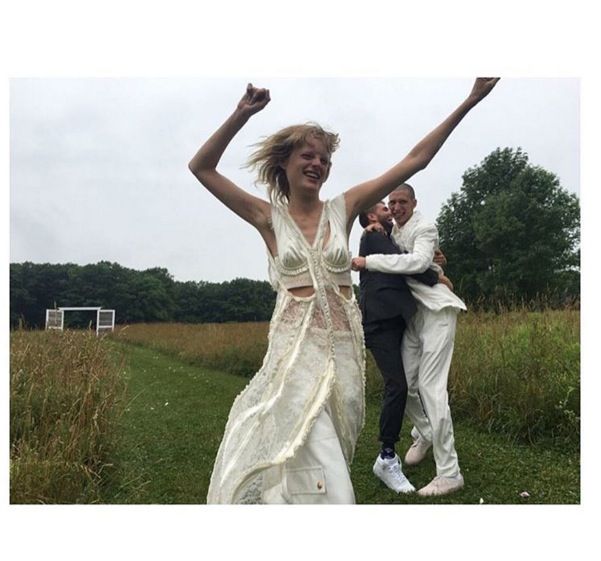 El vestido de novia de Hanne Gaby Odiele
