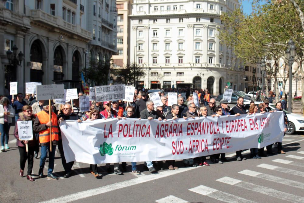 Manifestación en defensa del sector citrícola