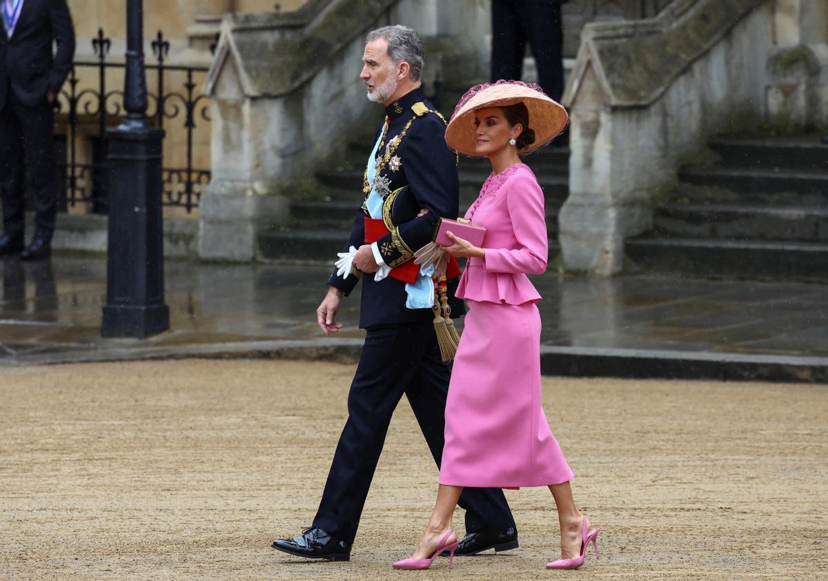 Felipe y Letizia, en la coronación del rey Carlos III