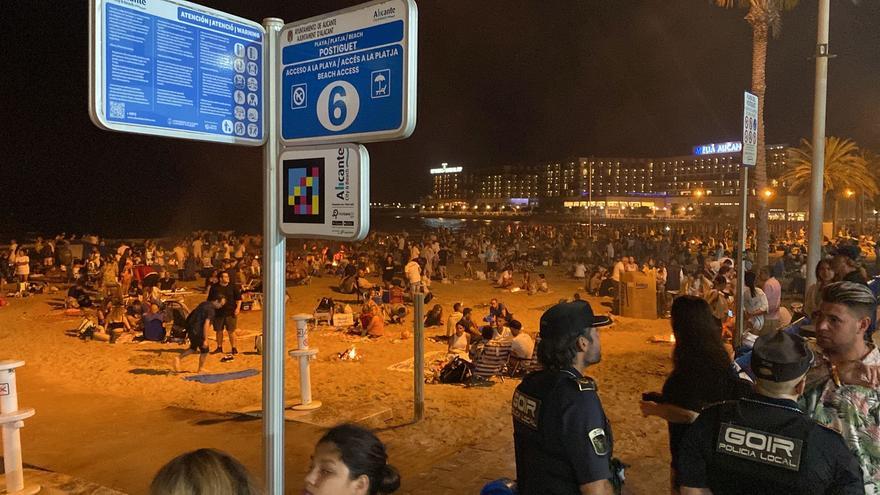Balance de la noche de San Juan en Alicante: Doce personas atendidas y cinco detenidos