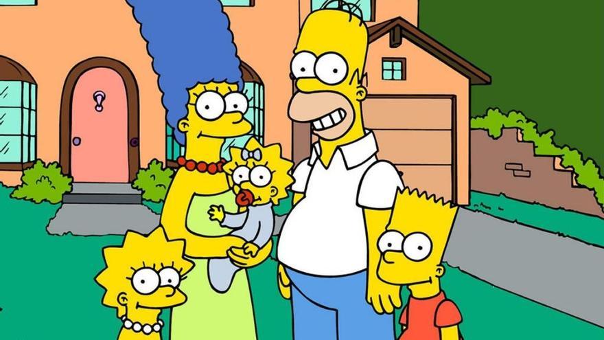 Homer,  Marge, Bart, Lisa y Maggie Simpson